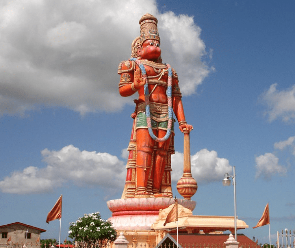 85ft statue of “Lord Hanuman” and Hindu Temple